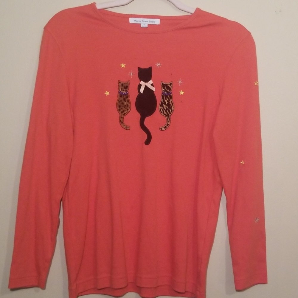 Halloween Cat Shirt Size Small